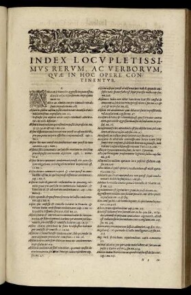 Index Locupletissimus Rerum, Ac Verborum, Quæ In Hoc Opere Continentur.