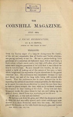 The Cornhill magazine. 23. 1894