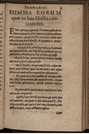 Summa Eorum quæ in hoc libello continentur.