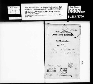 Anklage gegen den Gesandtschaftssekretär der provisorischen Regierung Karl Blind wegen Hochverrats