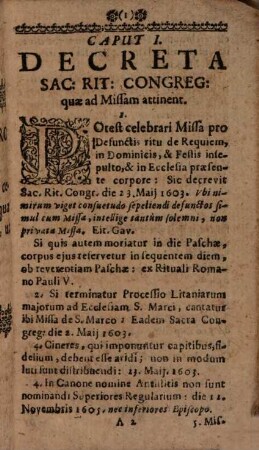 Decreta a sacra rituum congregatione in ordine ad missam et divinum officium ... condita ...