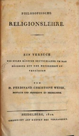 Philosophische Religionslehre