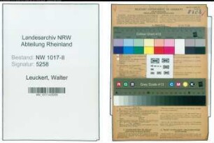 Entnazifizierung Walter Leuckert , geb. 14.03.1901 (Kraftfahrer)