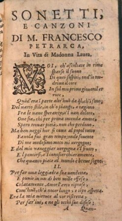 Il Petrarca : nuovamente ridotto alla vera Lettione