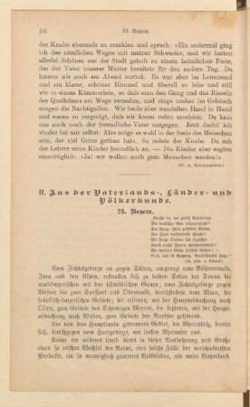II. Aus der Vaterlands-, Länder- und Völkerkunde