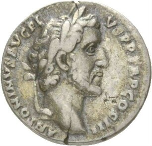 Denar des Antoninus Pius mit Marcus Aurelius