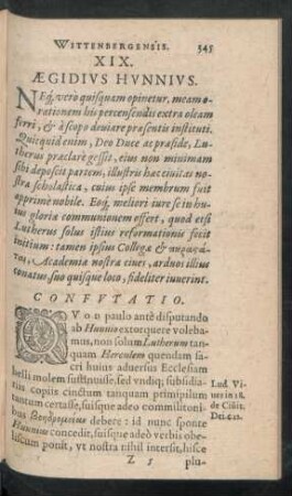 XIX. Aegidius Hunnius