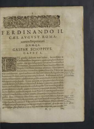 Ferdinando II. [Gaspar Scioppius ad Imperatorem]