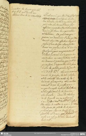 [Faszikel 30: Bericht über ein Abendessen am 22. August 1754]