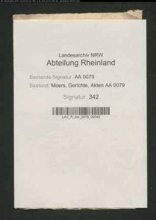 Schlepers gegen Johann ter Scheuren wegen des dem Landesherrn leibgewinnspflichtigen Hofes ter Scheuren (Bruchstück)