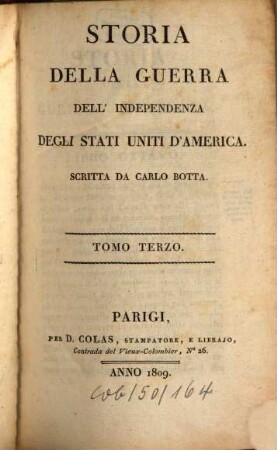 Storia della guerra dell'independenza degli stati uniti d'America, 3