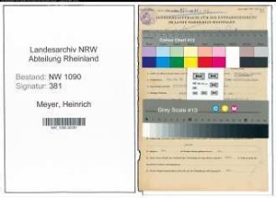 Entnazifizierung Heinrich Meyer , geb. 29.12.1893 (Kaufmaennischer Angestellter)