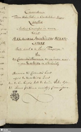 consociatorum tutorum status publici in civitatibus super: Lusatiae mutuus consensus in unum hoc est: Harmoniae jucunditas Hexapolitanae.