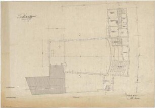 Gsaenger, Gustav; Augsburg - Pfersee (Bayern); Ev. St. Pauls Kirche - Ausführungsplan, Emporengeschoss (Grundriss)
