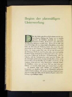 Beginn der planmäßigen Unterwerfung