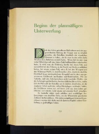 Beginn der planmäßigen Unterwerfung