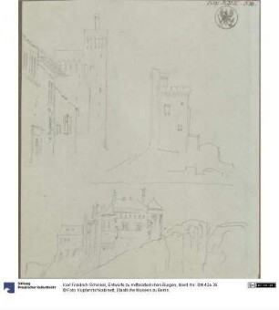 Entwürfe zu mittelalterlichen Burgen