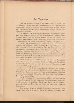 Der Tiefdruck.
