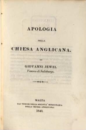 Apologia della Chiesa Anglicana