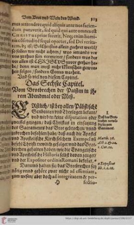 Das Sechste Capitel