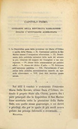Il cardinale Alberoni e la repubblica di San Marino : Studi e ricerche di Carlo Malagola