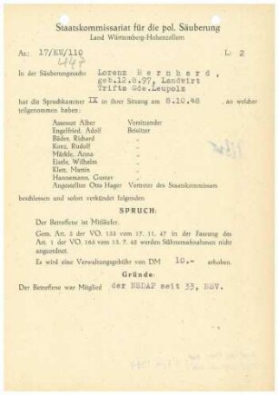Bernhard, Lorenz
