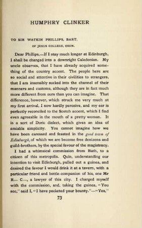 To Sir Watkin Phillips, Bart. of Jesus College, Oxon