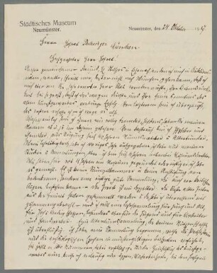 Brief von Max Kirmis an Anton Maximilian Pachinger - BSB Neue Autogr. Kirmis, Max