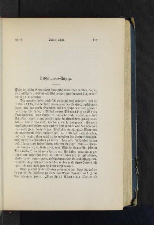 Subscriptions-Anzeige.