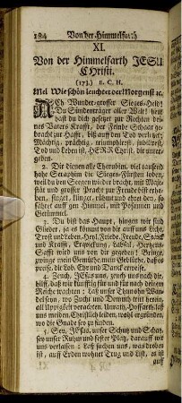 XI. Von der Himmelfarth Jesu Christi.
