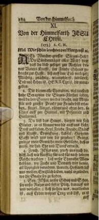 XI. Von der Himmelfarth Jesu Christi.