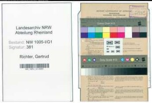 Entnazifizierung Gertrud Richter , geb. 16.03.1907 (Sekretaerin)