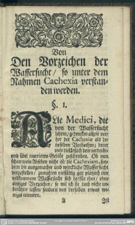 [Die Nach ihrem Ursprung, Unterschied und Wachsthum, Glücklich curirte Wassersucht]
