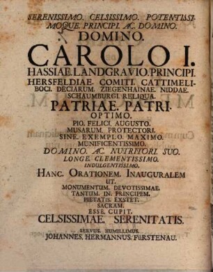 Oratio de fatis medicorum