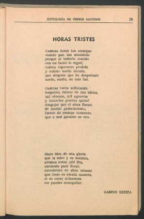 Horas tristes