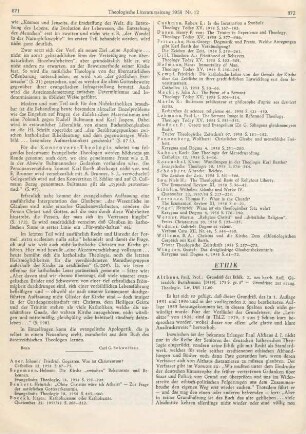 872-874 [Rezension] Althaus, Paul, Grundriss der Ethik