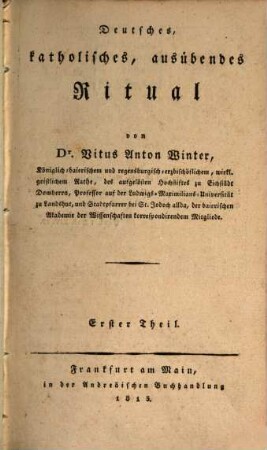 Deutsches, katholisches, ausübendes Ritual, 1
