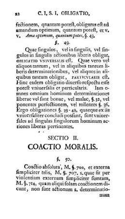 Sectio II. Coactio Moralis.