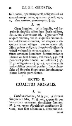 Sectio II. Coactio Moralis.