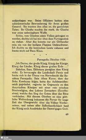 Persepolis, Oktober 1924