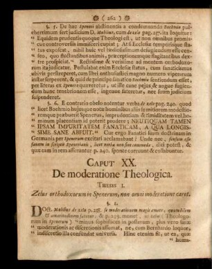Caput XX. De moderatione Theologica