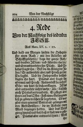 4. Rede Von der Nachfolge des leidenden Jesu.