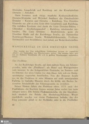 Wanderziele in der Dresdner Heide