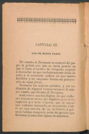 Capítulo III : Los primeros pasos