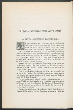 Crónica Internacional Americana
