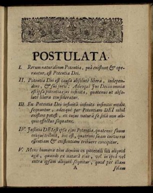 Postulata.