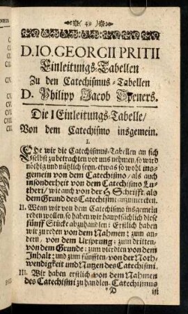 49-56, Die I. Einleitungs-Tabelle