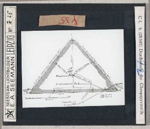 Gizeh: Cheopspyramide, Schnitt (Seestern-Nr. 25597)