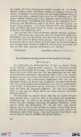 Das Brauchtum am Jahresende in der Grafschaft Diepholz