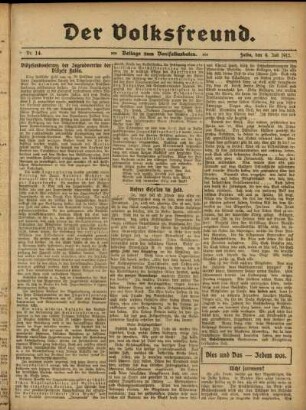 Ausgabe vom Sonntag, den 04. Juli 1915.